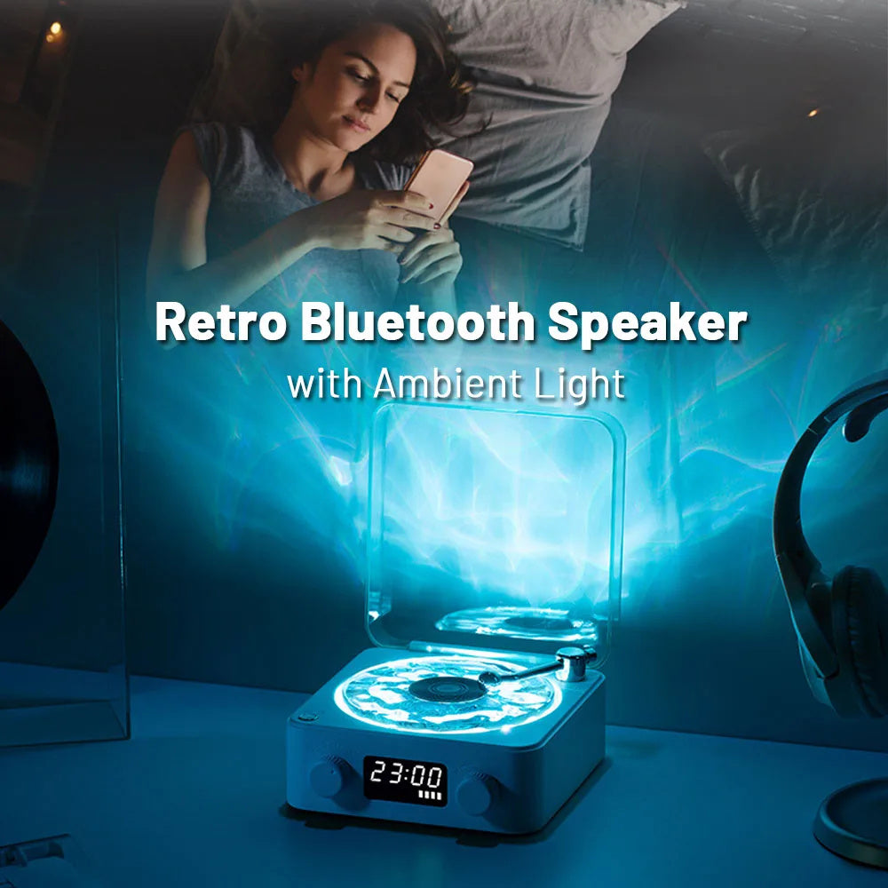 WavesGlow Retro Turntable Speaker
