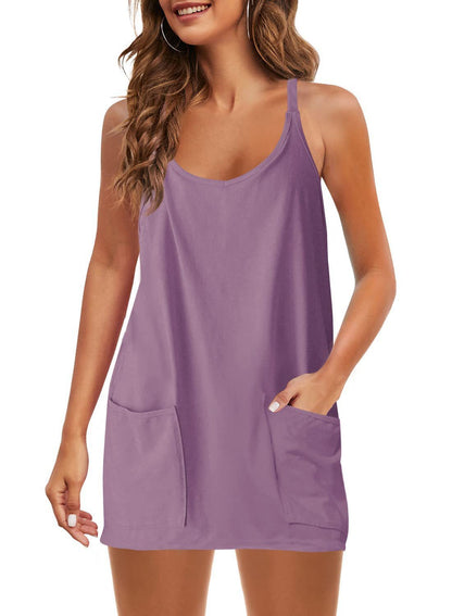 ActiveChic Sleeveless Sports Pocket Dress