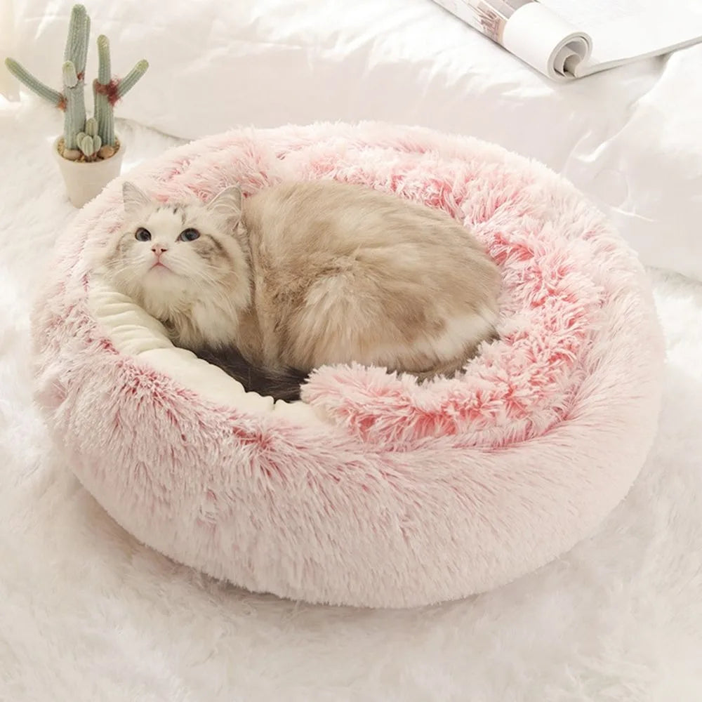 Cama calmante de felpa para gatos TranquilTails™